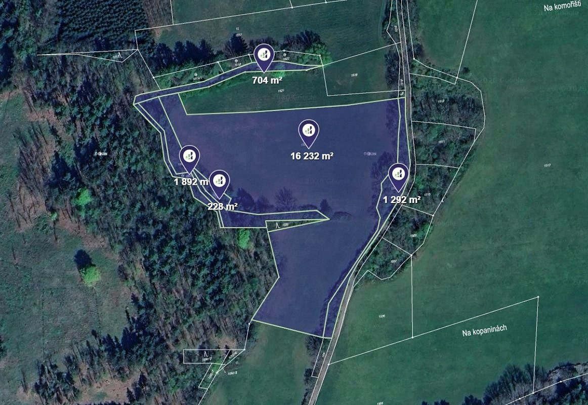 Prodej pole 20 348 m²