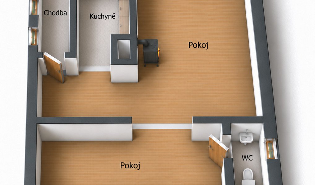 Prodej chaty/chalupy 69 m² s pozemkem 286 m², Čilá – náhled fotky 2