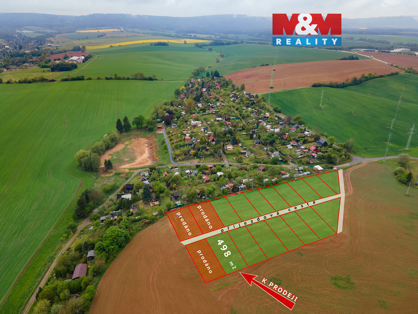 Prodej pole 498 m²
