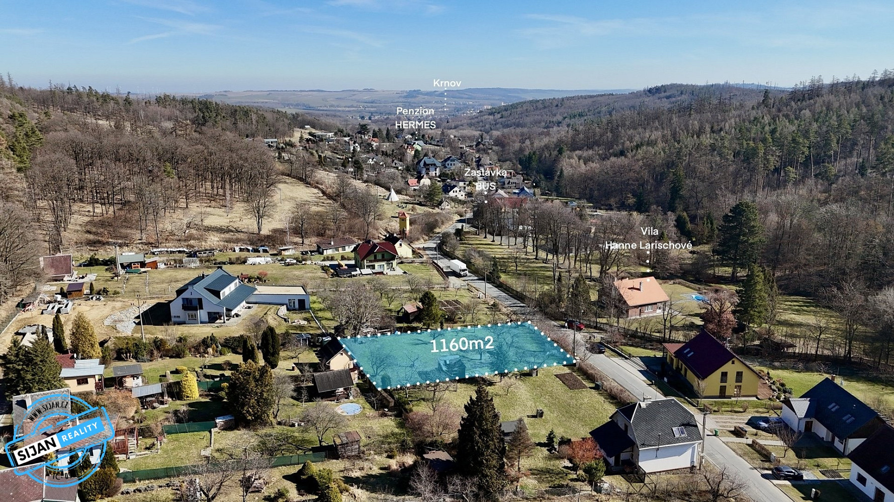 Prodej stavebního pozemku 1 160 m² – fotografie 3