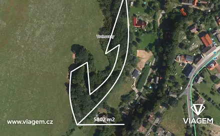 Prodej lesa 2 042 m², Vrchovany, okres Česká Lípa