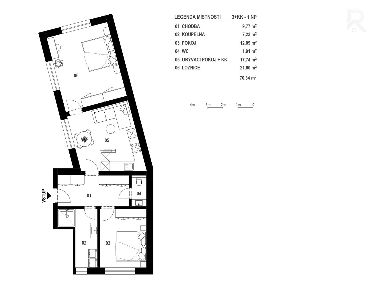 Prodej bytu 3+kk 70 m² — photo 2