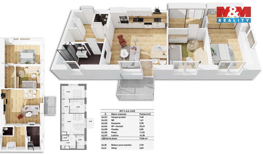 Prodej bytu 3+kk 83 m², Benešov – náhled fotky 5