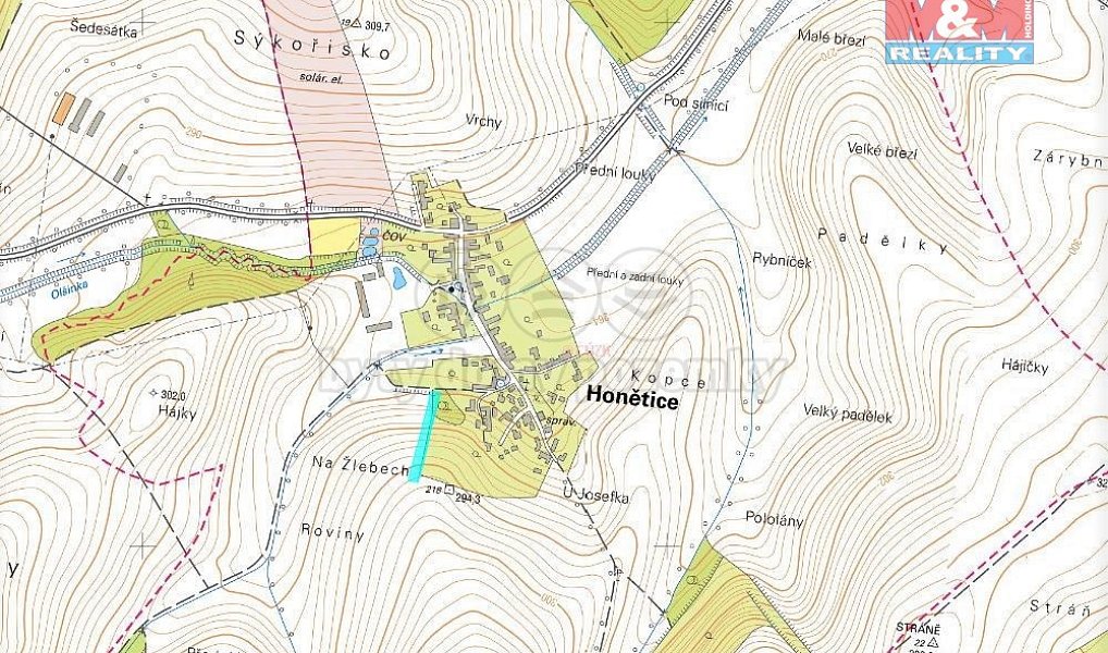 Prodej pole 2 307 m², Honětice – náhled fotky 5