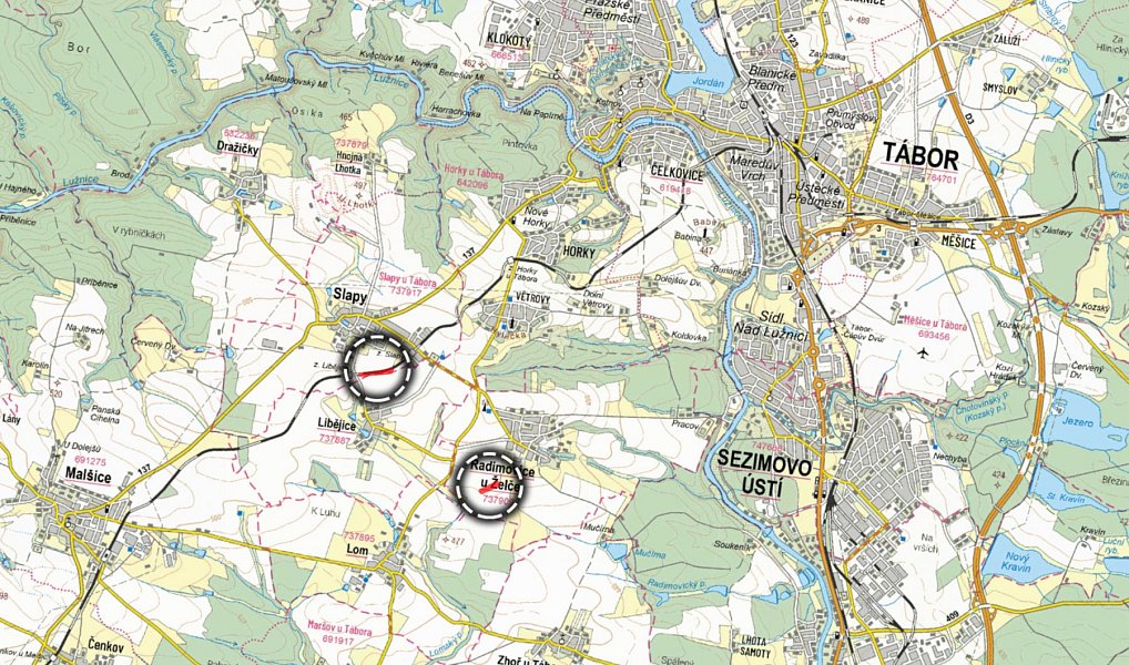 Prodej pole 7 216 m², Slapy – náhled fotky 4