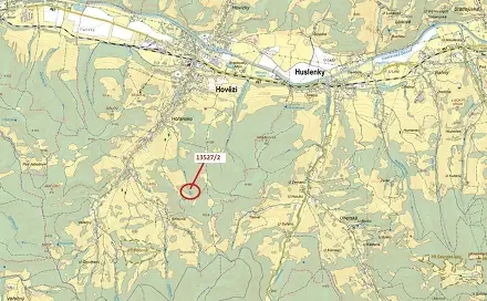 Dražba lesa 1 230 m², Hovězí