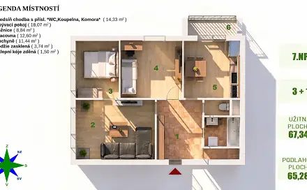 Prodej bytu 3+1 68 m², Okružní, Český Těšín, okres Karviná