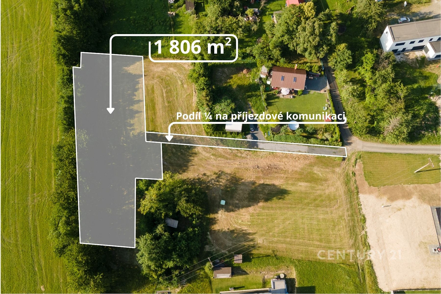 Prodej stavebního pozemku 1 806 m²