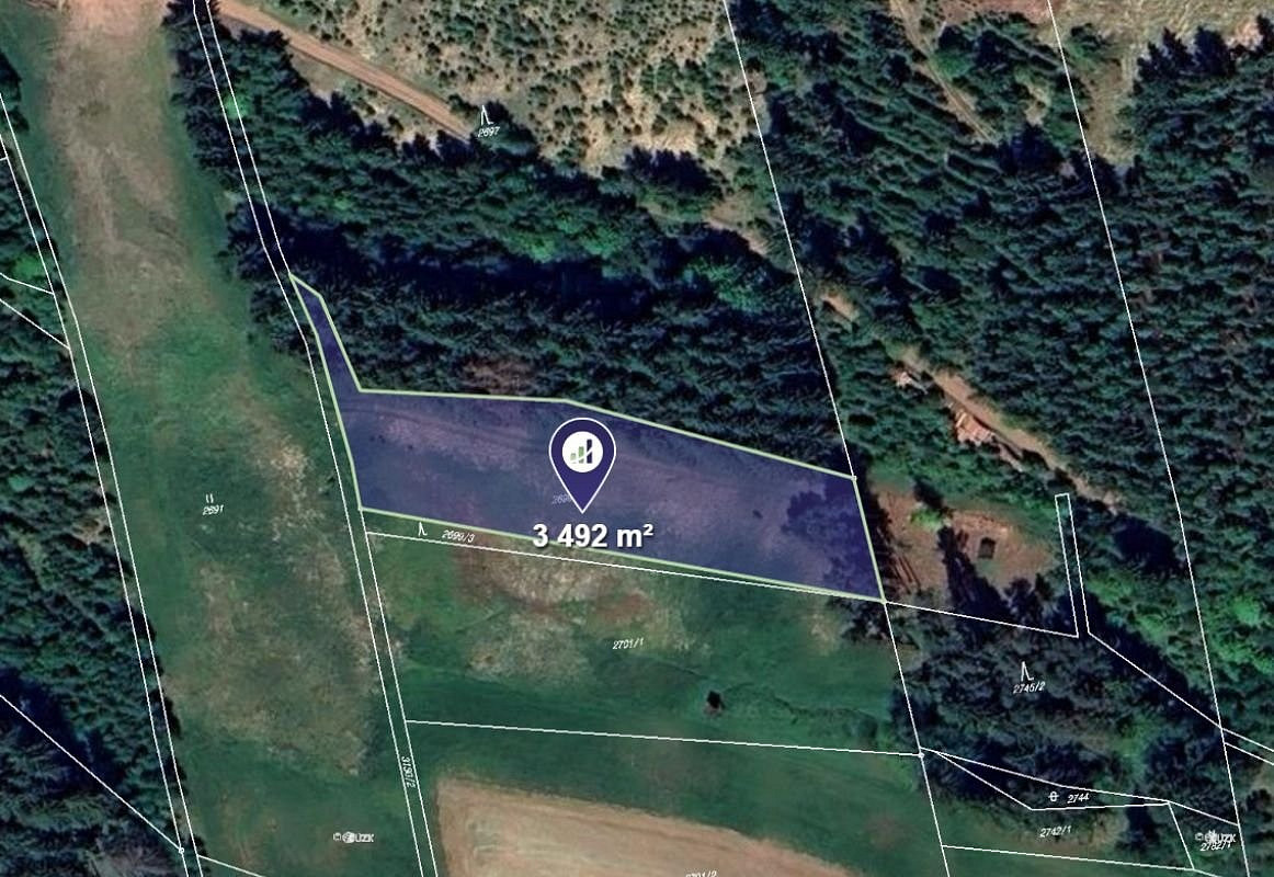 Prodej lesa 3 492 m²