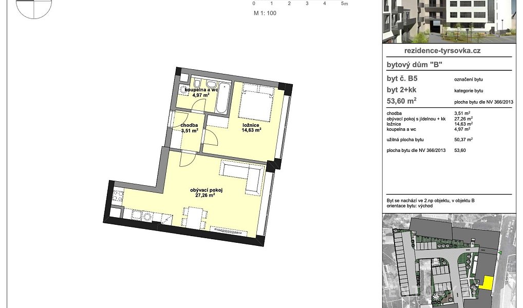 Prodej bytu 2+kk 54 m², Nymburk – náhled fotky 5