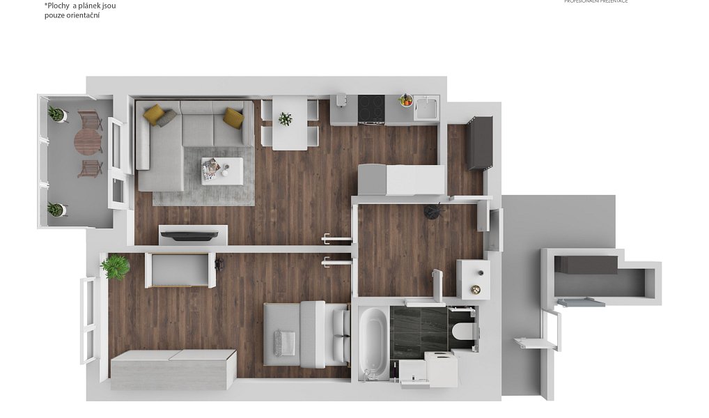Pronájem bytu 2+kk 47 m², Praha – náhled fotky 21