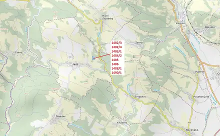 Dražba louky 22 765 m², Jedlí