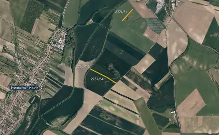 Prodej pole 5 671 m², Svatobořice-Mistřín - Svatobořice, okres Hodonín