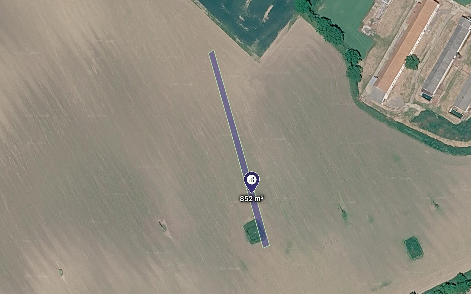 Prodej pole 852 m²