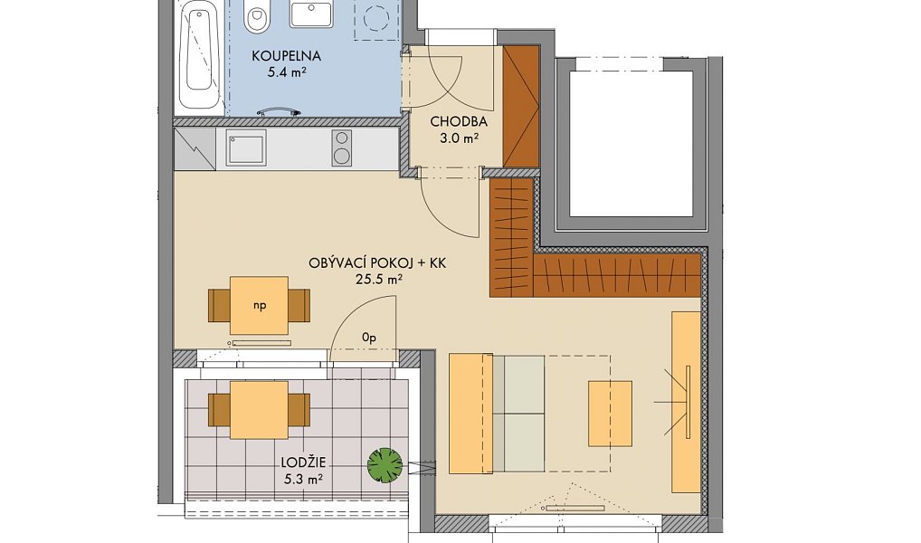 Prodej bytu 1+kk 35 m², Praha – náhled fotky 2