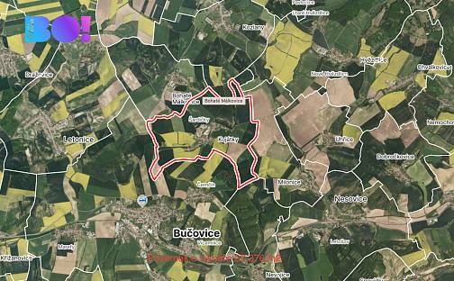 Prodej pole 27 376 m², Kojátky, okres Vyškov