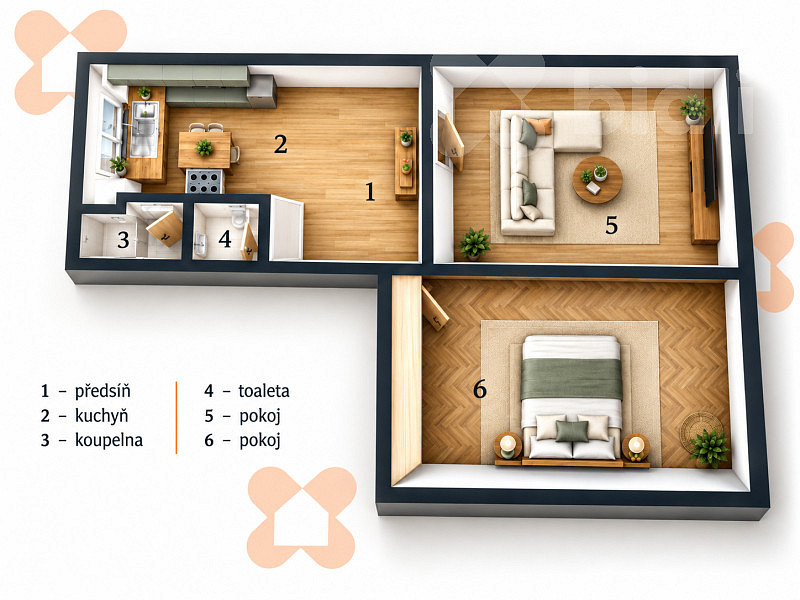 Prodej bytu 2+1 56 m² – fotografie 4