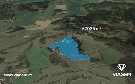 Prodej lesa 33 517 m², Nechvalice, okres Příbram