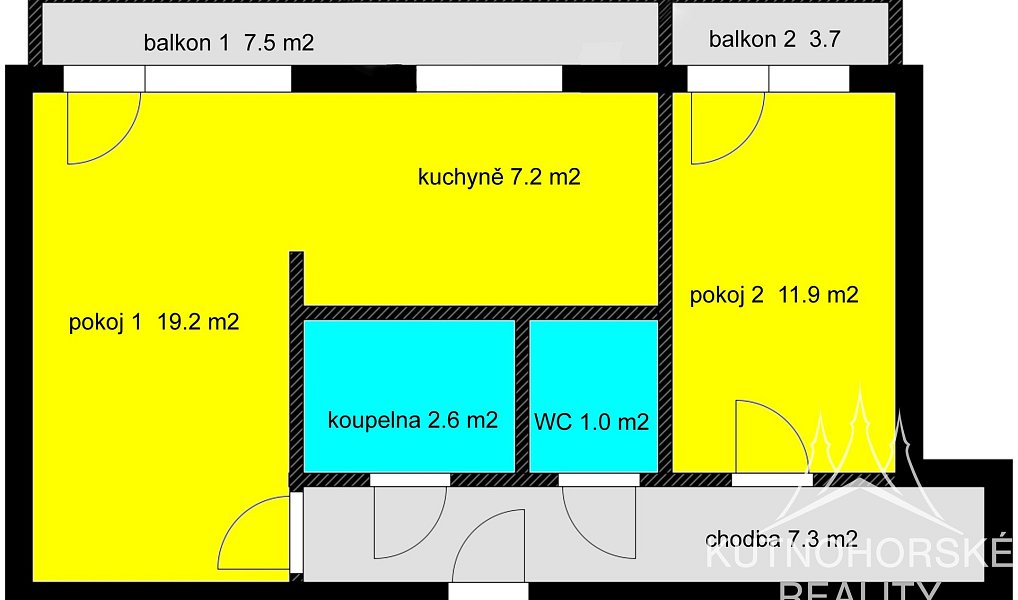 Prodej bytu 2+kk 49 m², Kutná Hora – náhled fotky 6