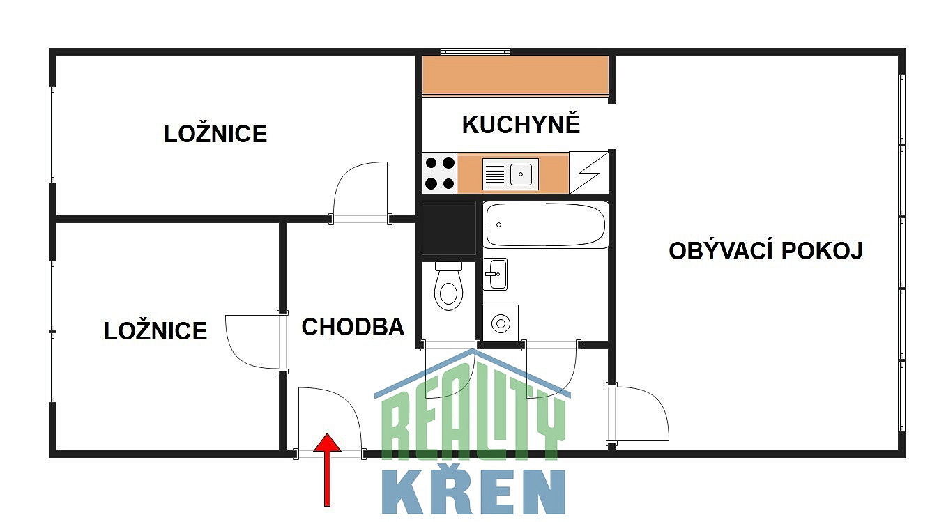 Prodej bytu 3+1 68 m² – pohled 3