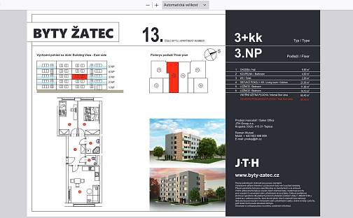 Prodej bytu 3+kk 69 m², Husova, Žatec, okres Louny
