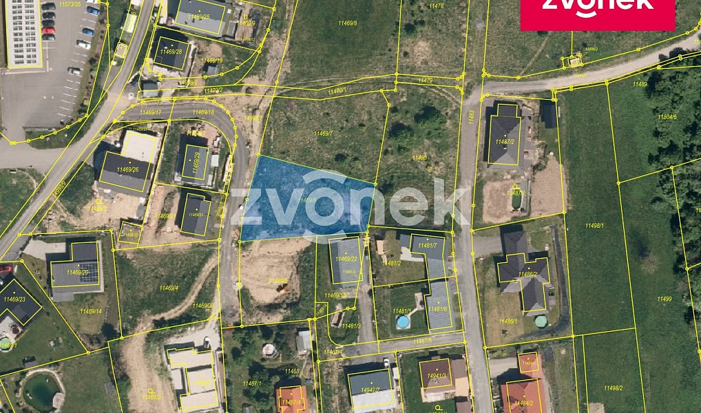 Prodej stavebního pozemku 1 091 m², Vsetín – náhled fotky 2