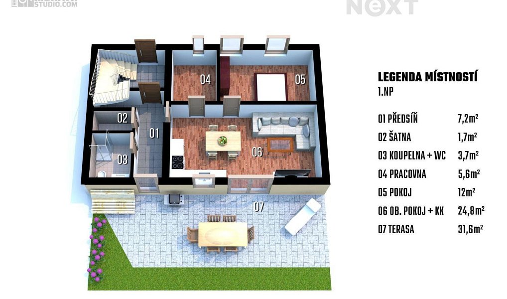 Prodej bytu 3+kk 55 m², Rousínov – náhled fotky 12