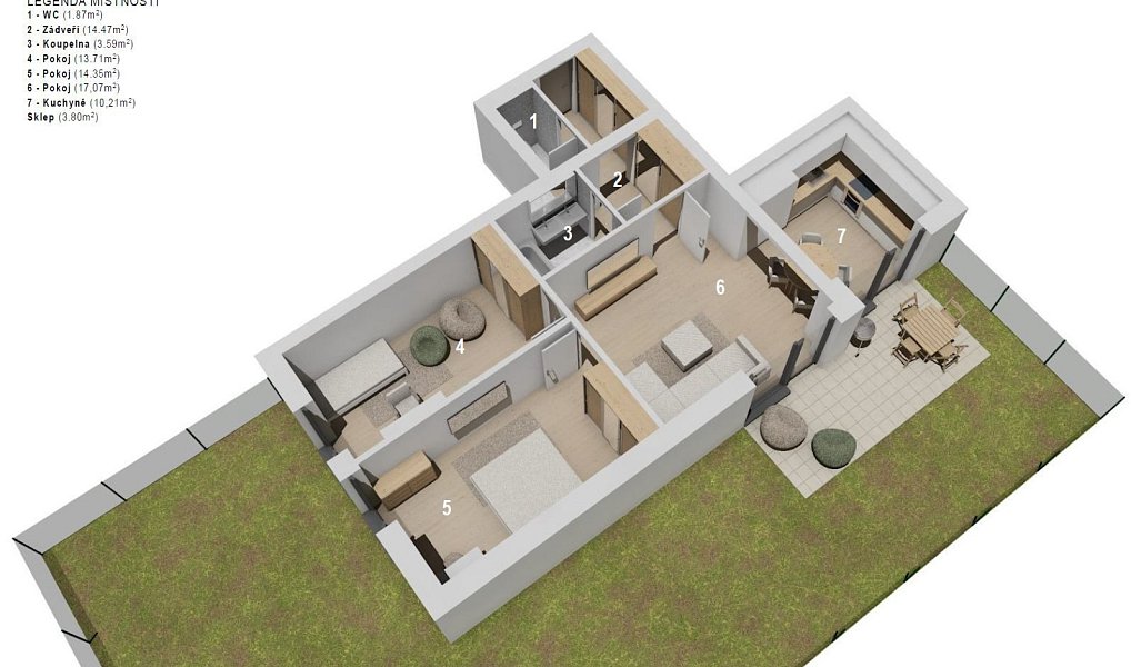 Pronájem bytu 3+1 188 m², Hradec Králové – náhled fotky 3