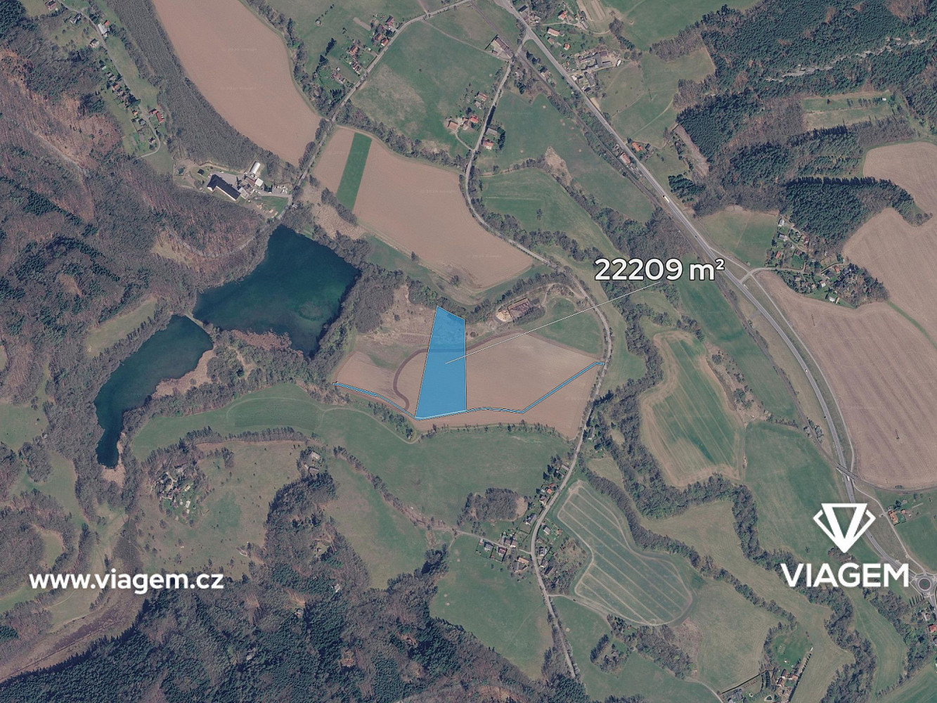 Prodej pole 7 645 m² - Widok 2
