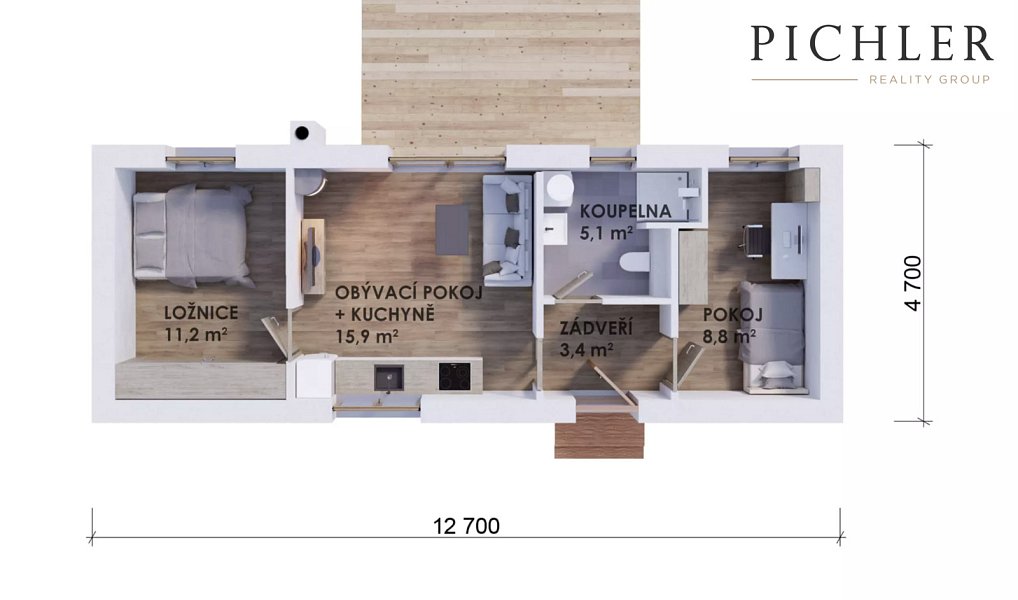 Prodej domu 45 m² s pozemkem 801 m², Hromnice – náhled fotky 20