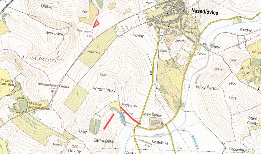 Prodej pole 11 062 m², Násedlovice – náhled fotky 3
