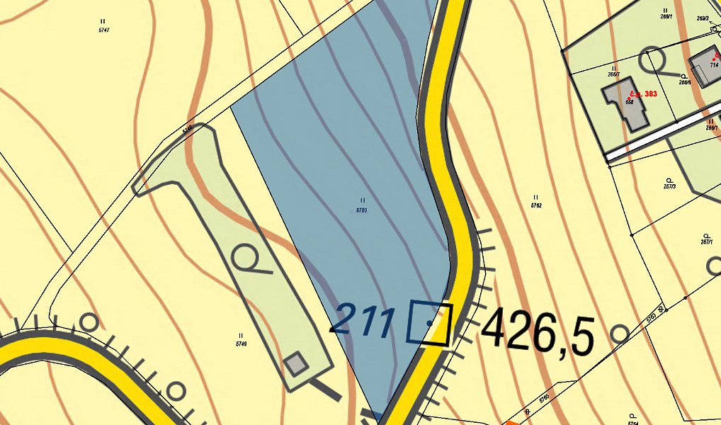 Prodej pole 2 892 m², Javornice – náhled fotky 3
