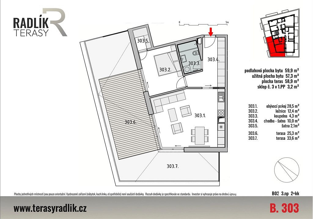 Prodej bytu 2+kk 57 m² — photo 5