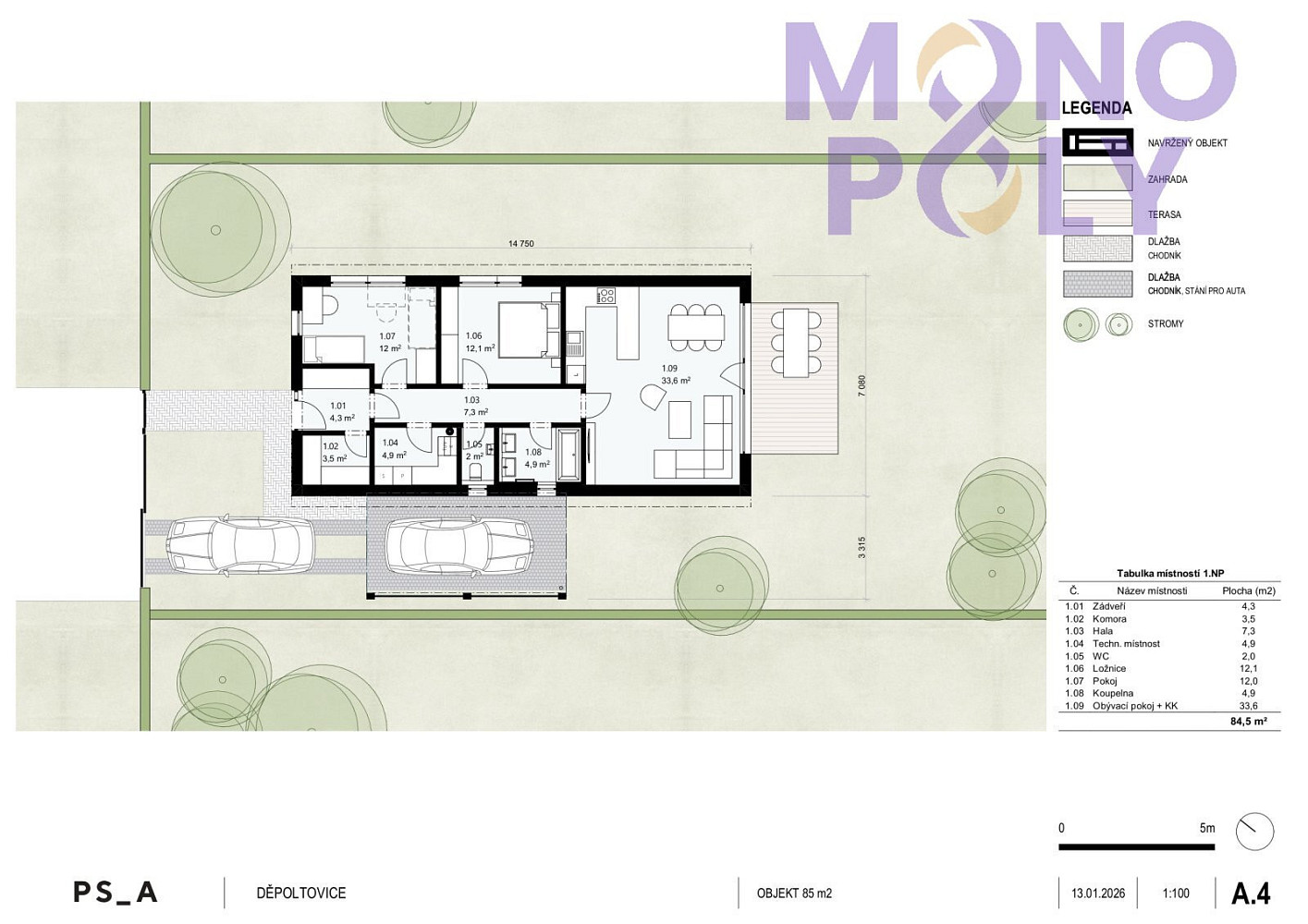 Prodej domu 85 m² s pozemkem 760 m² – fotografie 2