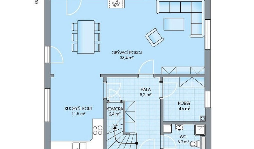 Prodej domu 127 m² s pozemkem 540 m², Nehvizdy – náhled fotky 8