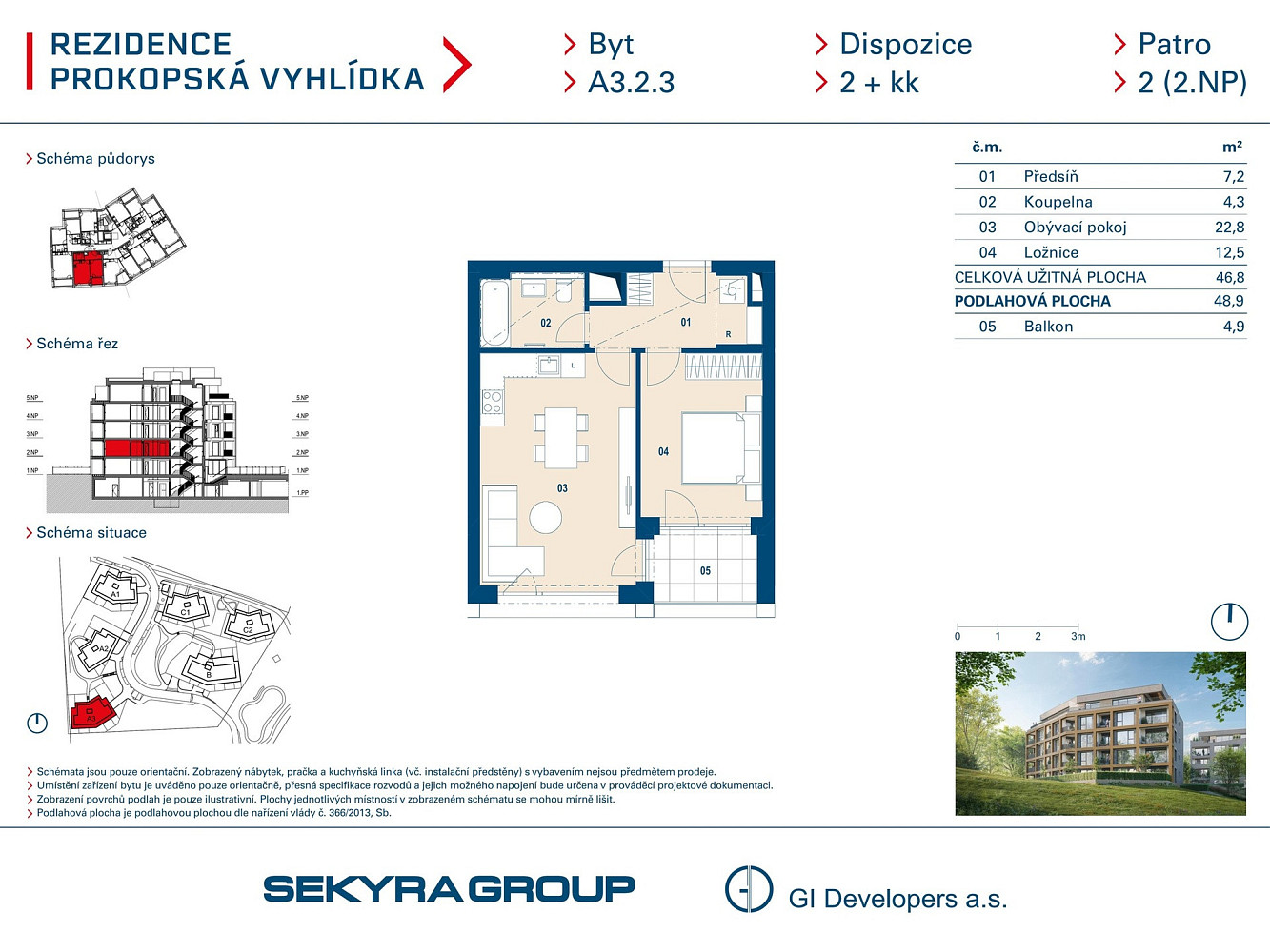 Prodej bytu 2+kk 47 m² – fotografie 2