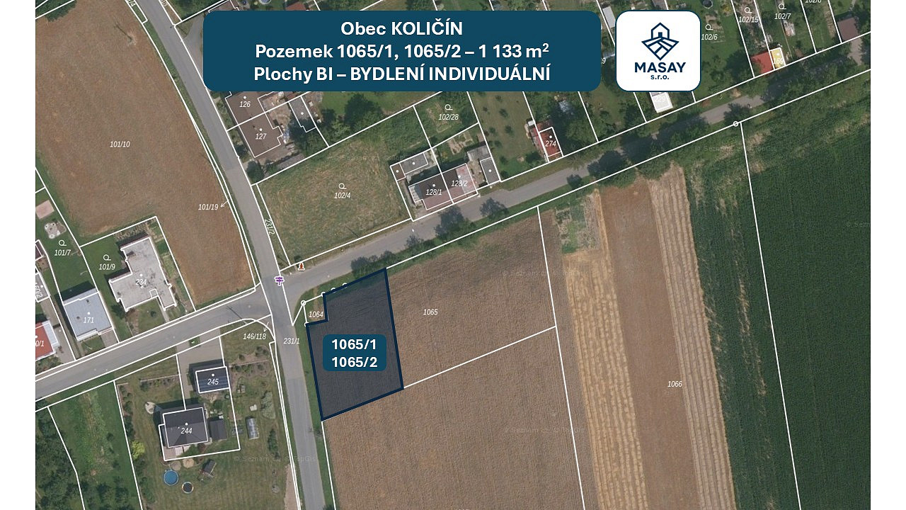 Prodej stavebního pozemku 1 132 m²