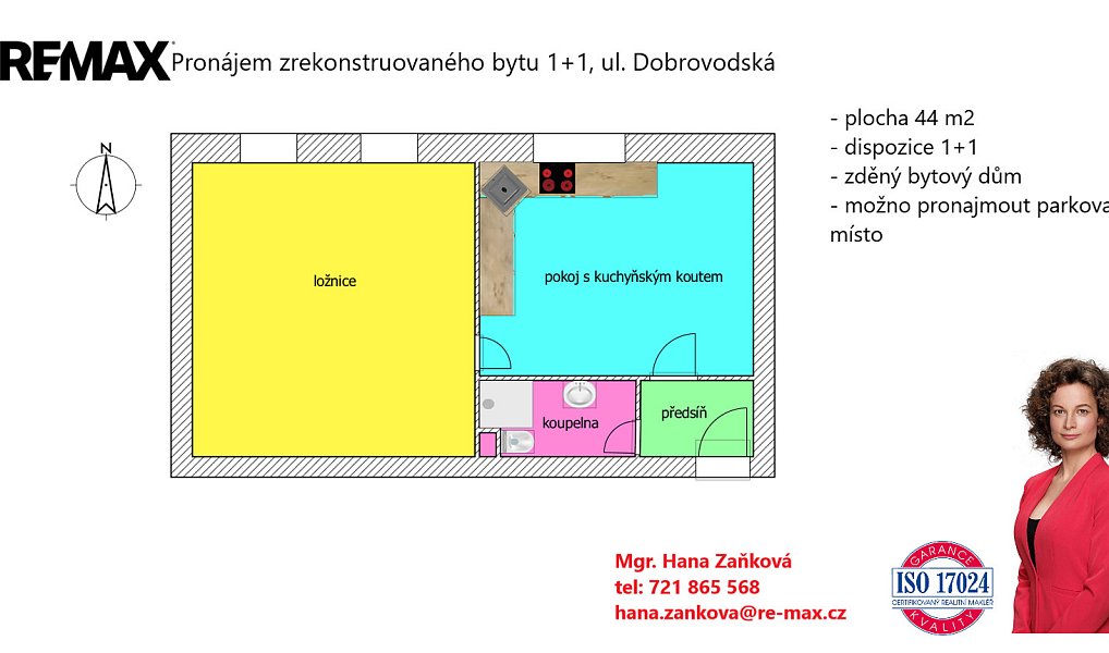 Pronájem bytu 1+1 44 m², České Budějovice – náhled fotky 11