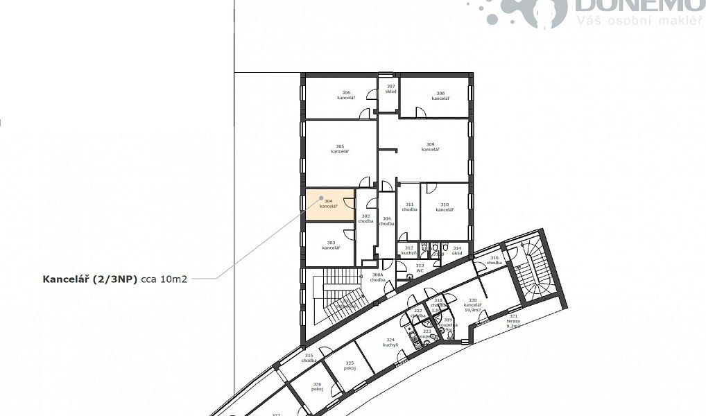Pronájem kanceláře 10 m², Olomouc – náhled fotky 3