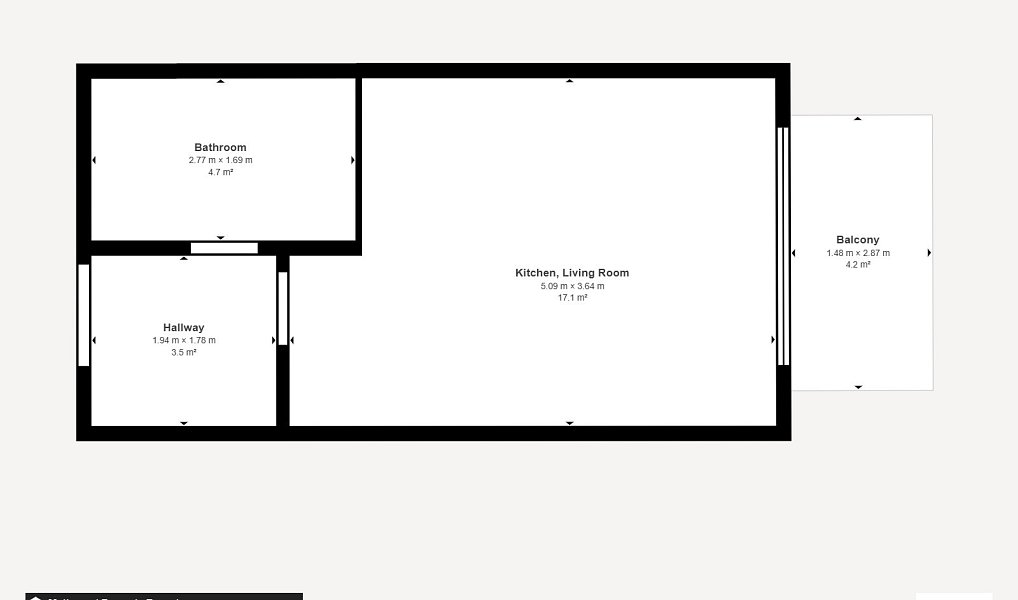 Pronájem bytu 1+kk 27 m², Praha – náhled fotky 9