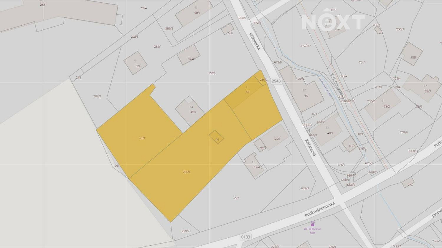Prodej stavebního pozemku 4 368 m²