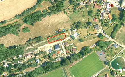 Prodej stavebního pozemku 1 391 m², V Dolích, Divišov, okres Benešov