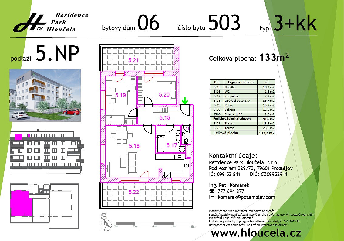 Prodej bytu 3+kk 92 m² – pohled 5