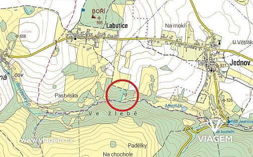 Prodej zahrady 1 141 m², Suchdol, okres Prostějov