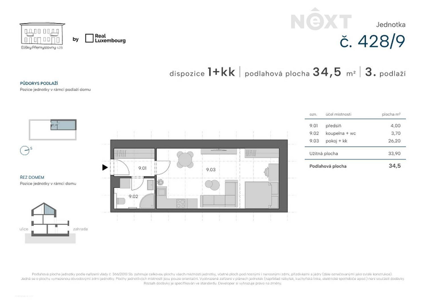 Prodej bytu 1+kk 34 m² – fotografie 5