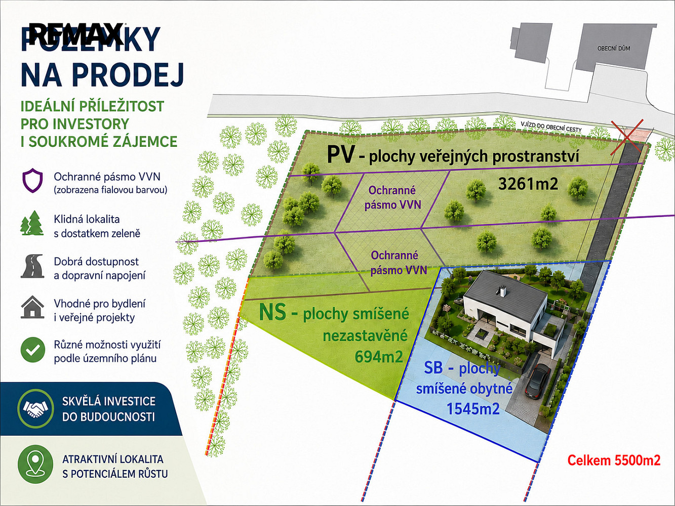 Prodej stavebního pozemku 5 500 m² – fotografie 2