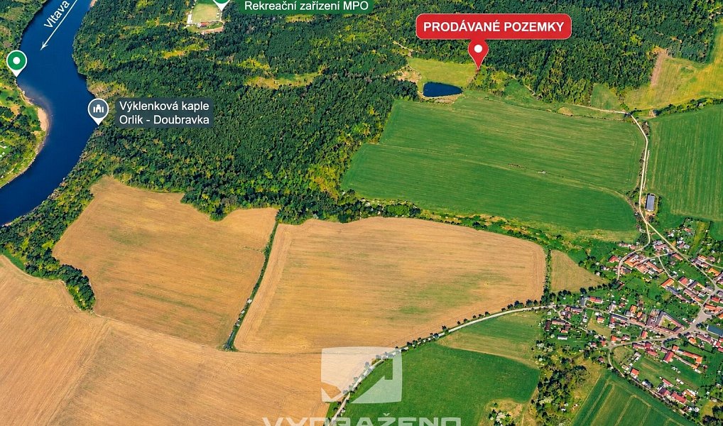 Prodej louky, 1726 m², České Budějovice, Chrášťany