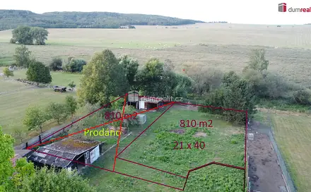 Prodej stavebního pozemku 810 m², Nádražní, Vroutek, okres Louny