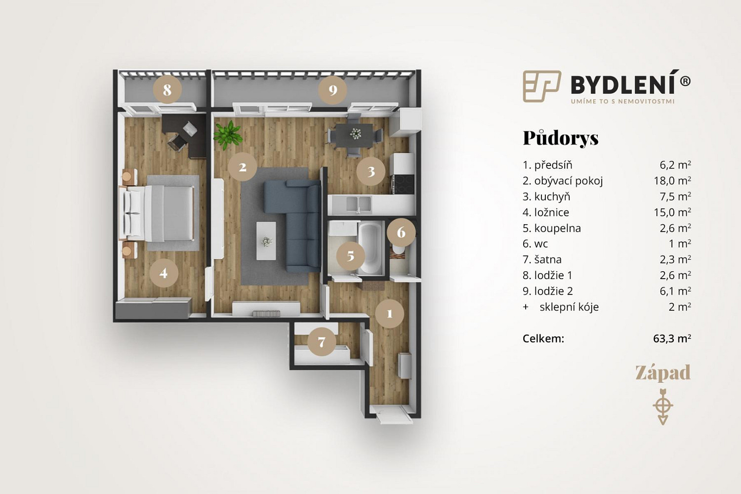 Prodej bytu 2+1 61 m² — photo 4
