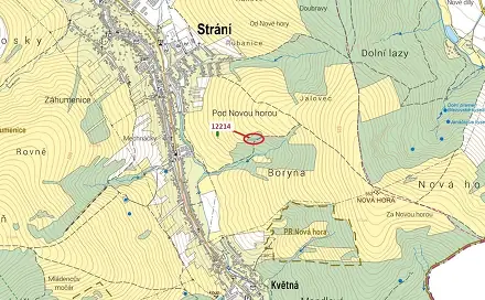 Dražba lesa 597 m², Strání